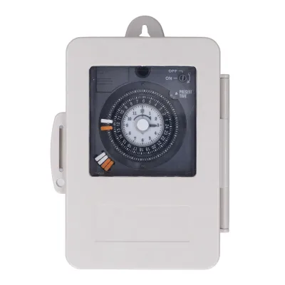Image de Minuterie mécanique,Minuterie mécanique résistante à la pluie,Minuterie résistante à la pluie,Minuterie résistante à la pluie 30A,Relais de minuterie 24H,Minuterie à cycle 24H