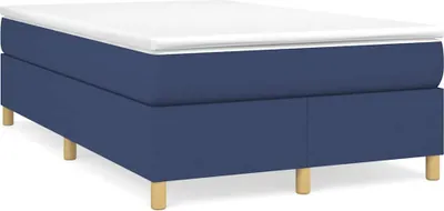 Immagine prodotto di vidaXL Letto a molle con materasso blu 120x190 cm in tessuto