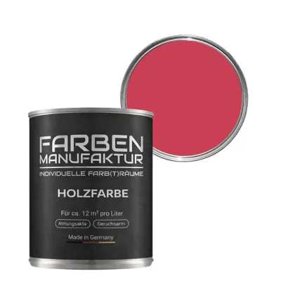 Produktbild von Holzfarbe Wetterschutzfarbe Holzlack Holzschutzlack Holzdecklack RAL Farbe – 2 L – ca. RAL 3018 Erdbeerrot