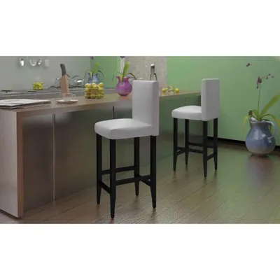 Immagine prodotto di Maison Exclusive - Set di 4 sgabelli da bar in ecopelle bianca