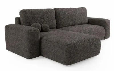 Produktbild von ANMIL Ecksofa LUMI L-Form 282 × 94 × 177 cm in Obergine aus Stoff QUELLE Universelles Schlafsofa mit Bettkasten