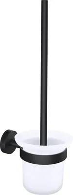 Produktbild von tesa WC-Bürstenhalter Wand Klobürstenhalter schwarz matt ohne Bohren MOON BLACK