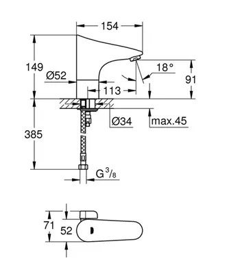 Produktbild von GROHE 36207001, Waschbecken