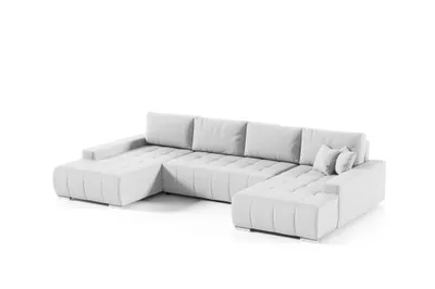 Produktbild von Wohnlandschaft Sofa mit Schlaffunktion VOGAR Stoff Aulla Hellgrau