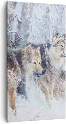 Produktbild von Bild auf Leinwand - Leinwandbild - Wolf Tier Wald - 55x100cm - Wand Bild - Wanddeko - Wandbilder - Leinwanddruck - Bilder - Kunstdruck - Wanddekoration - Leinwand bilder - Wandkunst - PA55x100-3770