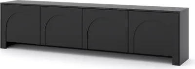 Image de Meuble TV : quatre portes, couleur noire