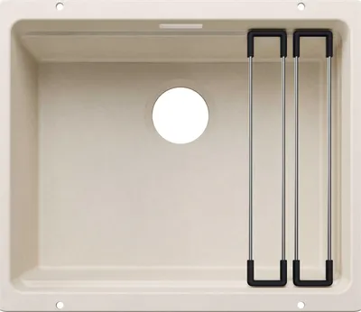 Immagine prodotto di BLANCO ETAGON 500-U per componenti colorati Lavello da incasso SILGRANIT bianco tenue da 60 cm senza scarico Telecomando, con accessori