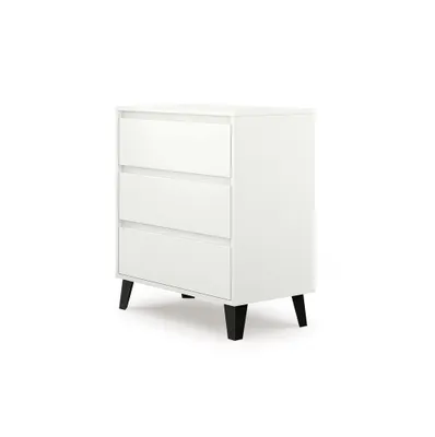 Obrázek produktu pro Topeshop SCANDI 3S BIEL, Bílá, 3 zásuvka/zásuvek, Středně-hustotní sklolaminát (MDF), Dřevotřískové desky, Dřevo, Moderní, 700 mm, 390 mm
