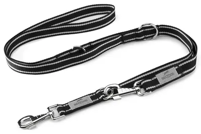 Produktbild von BedDog Hundeleine WILLY verstellbar in 3 Längen Führleine, Laufleine,3m/25mm,schwarz/neon