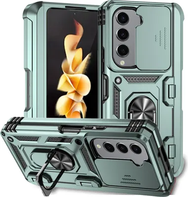 A product shot of a phone case with multiple angles shown.