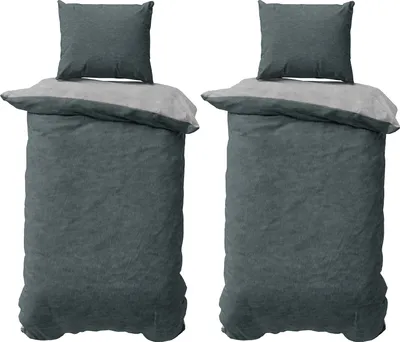 Two identical bedding sets are displayed side-by-side against a white background.