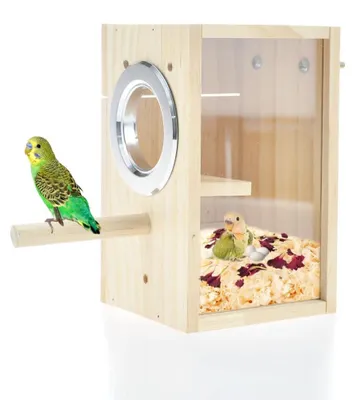 Productafbeelding van CooShou Vogelhuisjes, broedhokken voor sijzen, vogelhuisjes, broedhokken, hout, acryl, transparant