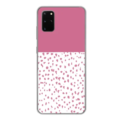 Produktbild von MuchoWow® Handyhülle Schutzhülle Hülle für Samsung Galaxy S20 Plus Punkte - Rosa - Muster Silikon Softcase Handy Hülle - Hartschale