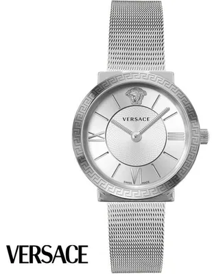 Zdjęcie produktu dla Versace VEVE00419 Glamour Lady biały srebrny bransoletka ze stali nierdzewnej zegarek damski NOWOŚĆ
