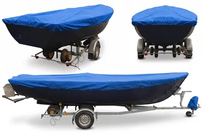 Produktbild von InfraDeskTrading Bootsplane 600D Blau 370-430 x 175 cm