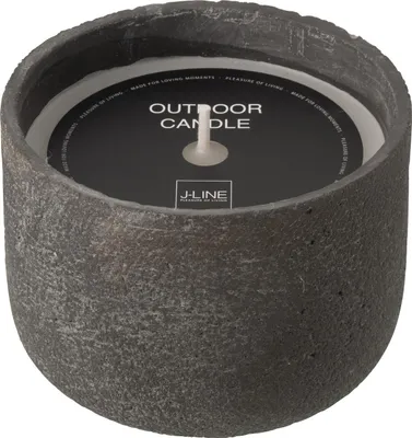 Produktbild von J-Line Outdoor Kerze 31H Rund Paraffin Dunkelgrau Medium
