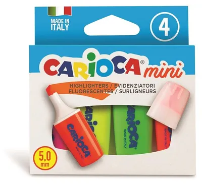 Obrázek produktu pro Zvýrazňovače CARIOCA Mini, 4 ks