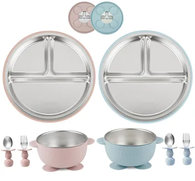 Image de SolidKeus - Ensemble de 8 pièces pour l'alimentation de bébé, avec ventouse