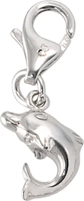 Produktbild von Anhänger Einhänger Charm Delfin 925 Silber rhodiniert Silbereinhänger Dangle