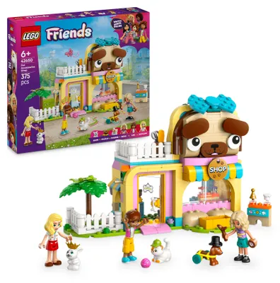 Produktbild von LEGO Friends Geschäft für Haustierzubehör - mit Hund, Katze und Kaninchen als Tierfiguren, 3 Minifiguren und viel Zubehör für die Haustierpflege - Geschenk für Mädchen und Jungen ab 6 Jahren - 42650