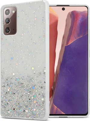 Image de Cadorabo Housse pour Samsung Galaxy NOTE 20 Housse de protection en transparent Housse pour portable TPU Etui Glitter Cover Case Glitter
