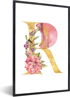 Produktbild von MuchoWow® MuchoWow® Gerahmtes Poster Aquarelle - Farben - Blumen 20x30 cm - Poster mit zchwarzem Bilderrahmen - Drucken - Bilder Poster im Rahmen