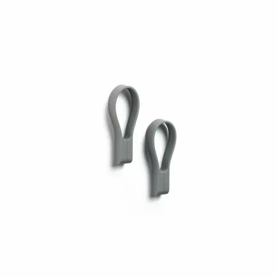 Produktbild von Zone Denmark Handtuchhalter Loop Magnet, 2er Set, Handtuchaufhänger, Handtuchclip, Silikon, Grey, 27923