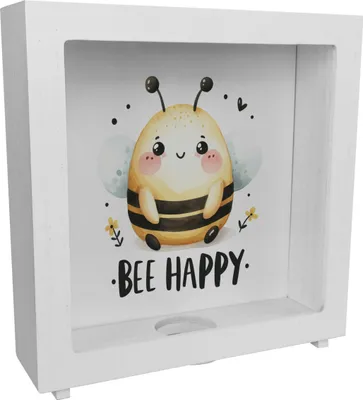 Produktbild von Biene Bee Happy Rahmen Spardose aus Holz