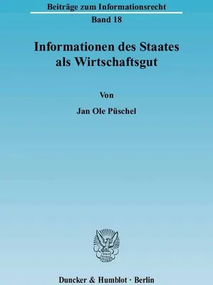 Produktbild von Informationen des Staates als Wirtschaftsgut