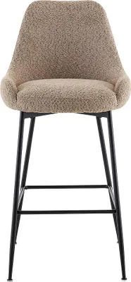 Produktbild von 2er set barhocker aus buchenholz und schwarzem metall - Taupe - TOYBA by Pascal Morabito