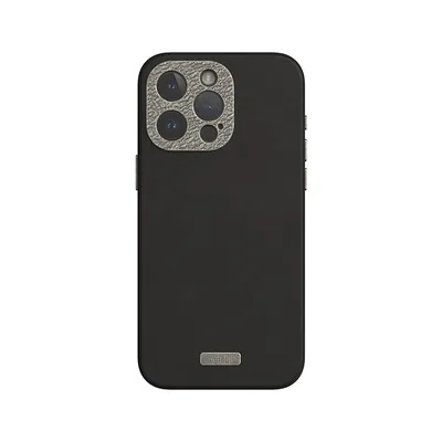 Produktbild von Moshi, Leder Slim Hülle für iPhone 15 Pro MagSafe Kompatibel, Schwarz