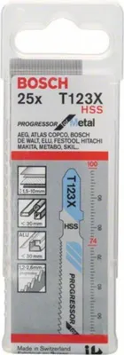 Image de Lame de scie sauteuse PRO Metal thick and thin T123XF, 100 mm, 25 pcs.