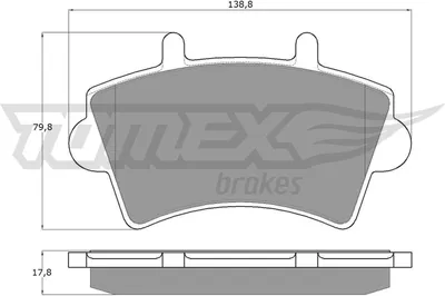 Produktbild von TOMEX brakes Bremsbeläge Satz Vorne Bremsklötze für RENAULT MASTER II Kasten (FD) TX 13-02