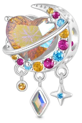 Image de Gnoce Charm lune étincelante HOE141 argent