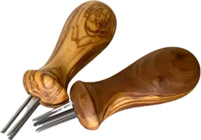 Produktbild von 2 Maiskolbenhalter oder auch Kartoffelhalter mit bauchigem Griff , antibakterielle Wirkung langlebig