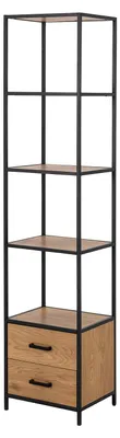 Produktbild von home24 Regal - Wildeiche Nachbildung / Schwarz