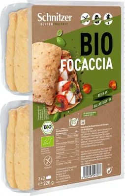 Produktbild von Schnitzer Focaccia Maisbrötchen mit Kräutern 220g