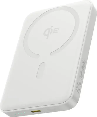 Zdjęcie produktu dla Powerbank Baseus Enerfill Fm12 Qi2 10000Mah 22.5W Kompatybilny Z Magsafe Z Białym Kablem Baseus Simple Usb-C 20V/3A 0,30M - Biały
