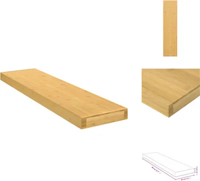 Obrázek produktu pro vidaXL Nástěnná police 80x20x4 cm bambus - Nástěnné police