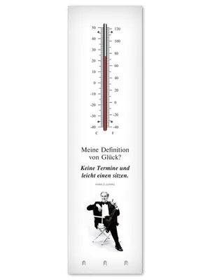 Produktbild von Thermometer + Schlüsselhalter - Harald Juhnke Glücksdefinition T005