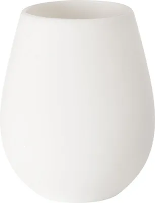 A white vase on a white background.