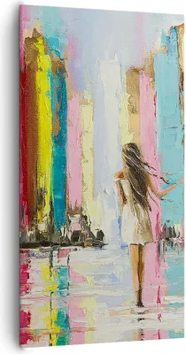 Produktbild von Bild auf Leinwand - Leinwandbild - Mädchen Vogel - 65x120cm - Wand Bild - Wanddeko - Wandbilder - Leinwanddruck - Bilder - Kunstdruck - Wanddekoration - Leinwand bilder - Wandkunst - PA65x120-3441