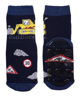 Produktbild von Kinder ABS-Socken aus Baumwolle Bulldozer Marine Größe 23-26