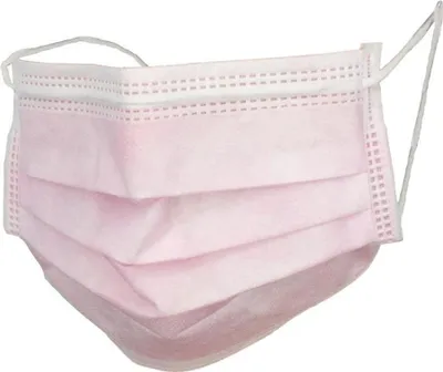 Produktbild von 10x NITRAS PROTECT, medizinische Gesichtsmaske aus Vliesstoff, Polypropylen, rosa, 3-lagig, eingearbeiteter Nasenbügel, runde und latexfreie Gummibänder, EN 14683 Typ IIR, Bakterienfilterleistung > 98%, Box à 50 Stück | Packung (1 Stück)