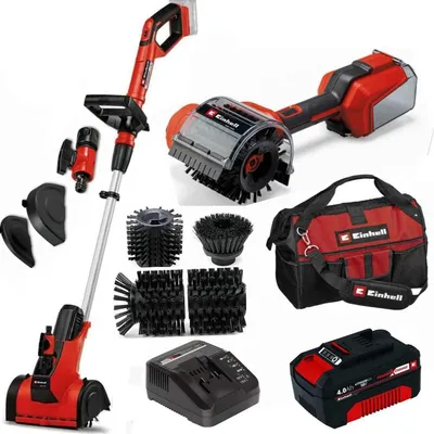 Produktbild von Einhell Set Picobella 215 + 90 Akkubürste 18V Akku 4.0 Ah Ladegerät Tasche Zubehör