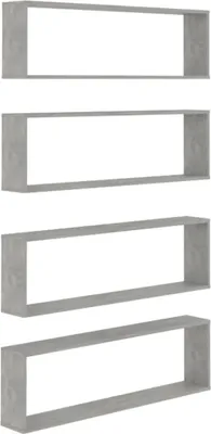 Produktbild von Würfelregale 4 Stk. Betongrau 100x15x30 cm Holzwerkstoff