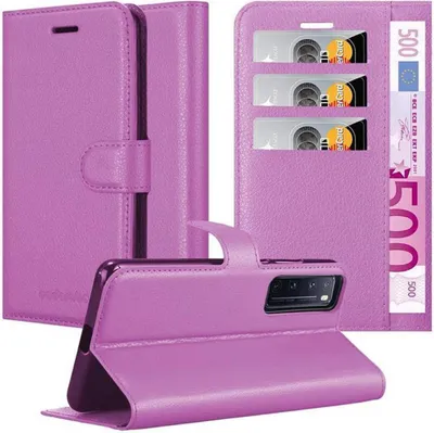 Produktbild von Cadorabo Hülle für Huawei NOVA 7 PRO 5G Schutz Hülle in Lila Handyhülle Etui Case Cover Magnetverschluss