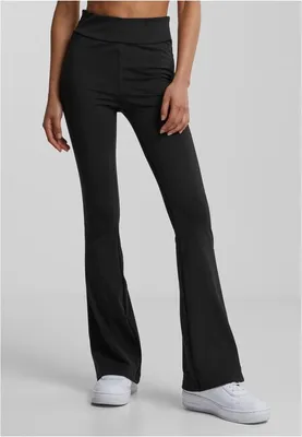 Immagine prodotto di Leggings da donna Urban Classics Ladies Recycled a vita alta e svasati, neri - XS