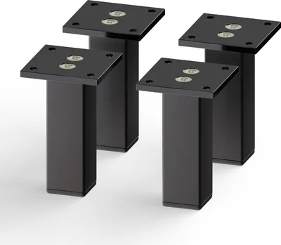 Produktbild von 4er Set sossai Aluminium Möbelfüße 100mm in Schwarz Schrankfüße Sockelfüße