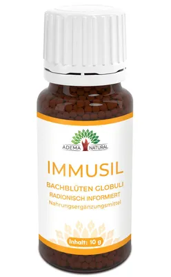 Produktbild von Adema Natural® Immusil Kügelchen | Natürliche Unterstützung für Ihr Immunsystem – pflanzliche Zutaten – Wohlbefinden